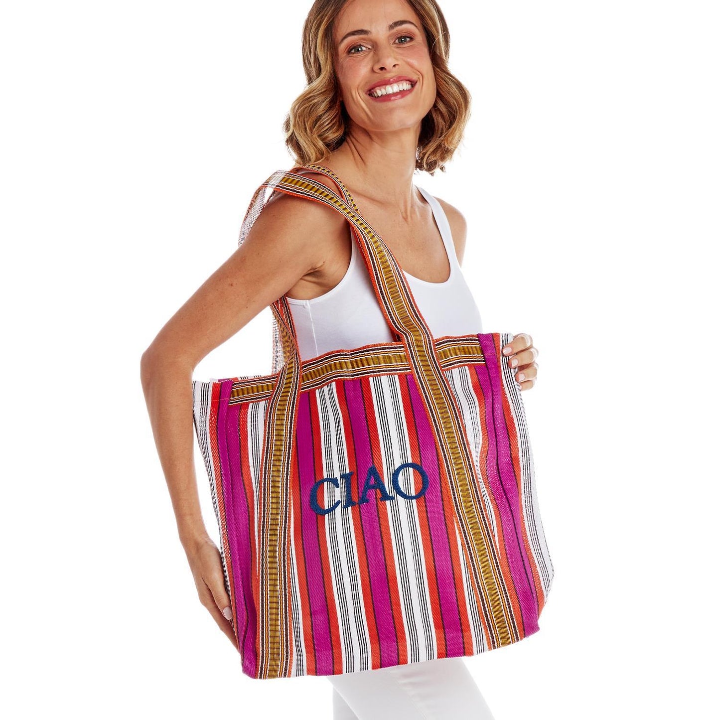 Ciao Striped Tote Bag