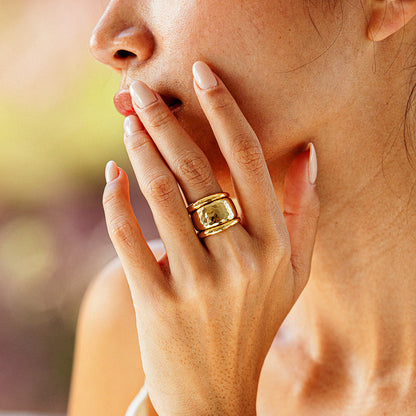 Cleopatra Slice Stacking Ring Set, view 4
