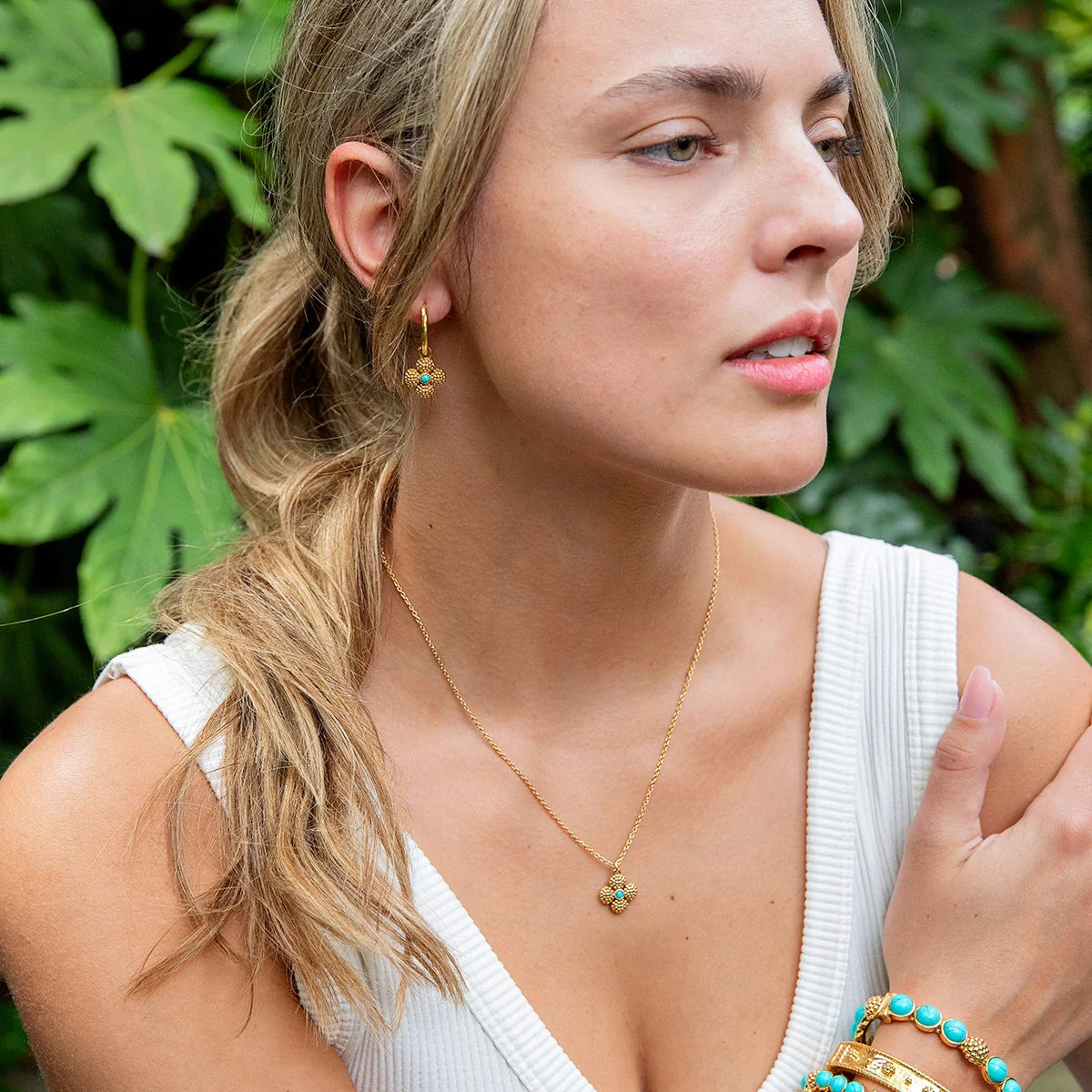 Clover Double Sided Charm Necklace