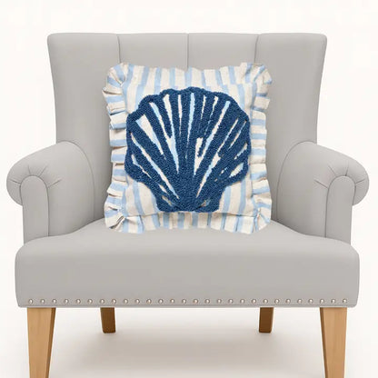Coastal Shell Tufted Hook Pillow, view 3