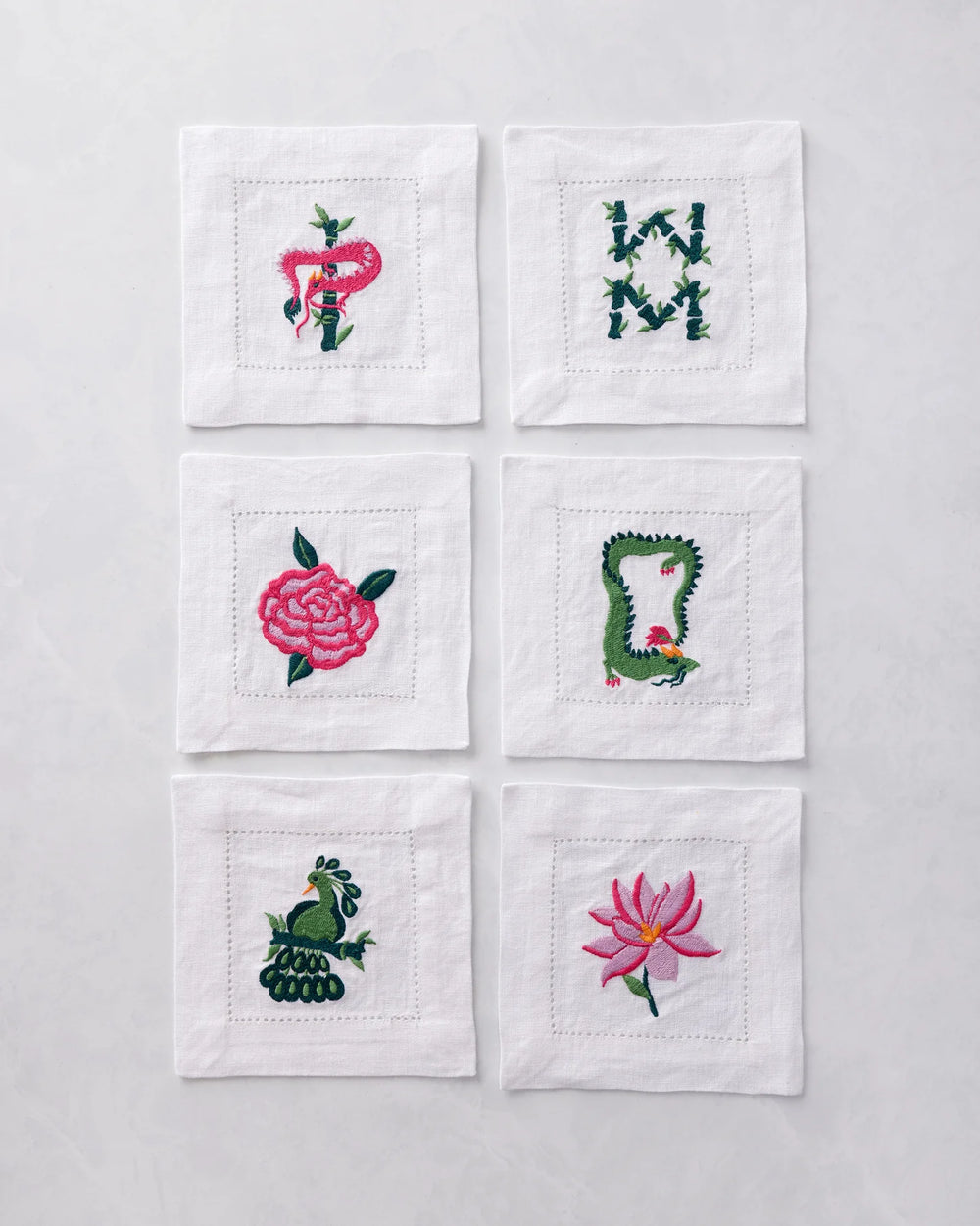 MahJong Menagerie Cocktail Napkins