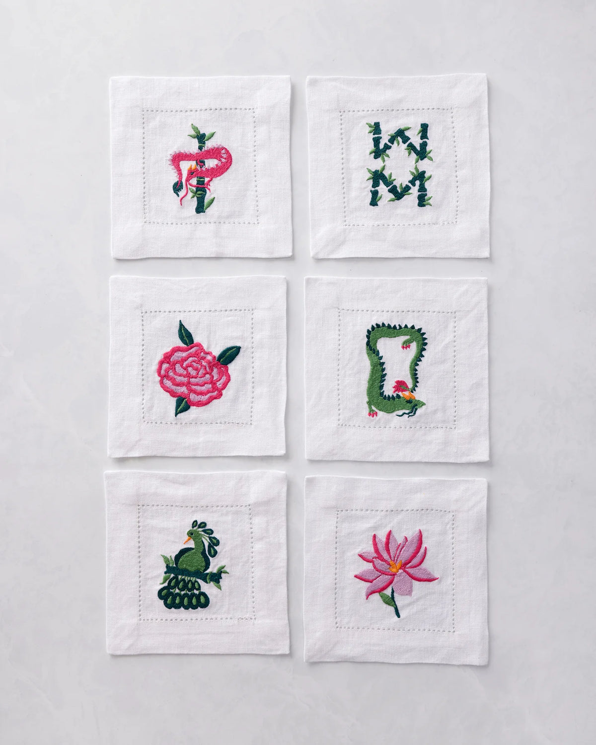 MahJong Menagerie Cocktail Napkins