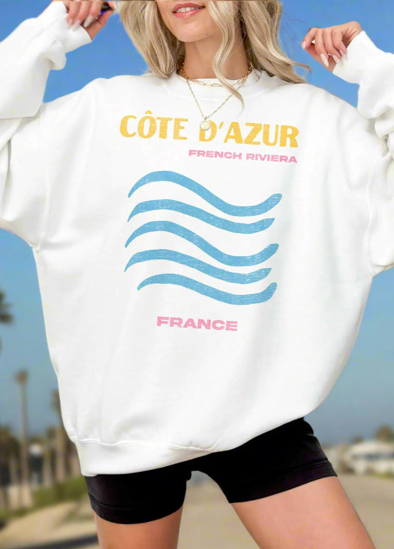 Cote Dazur Oversized Sweatshirt, view 2