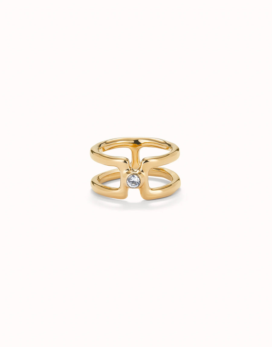 Indomable Topaz Double Ring