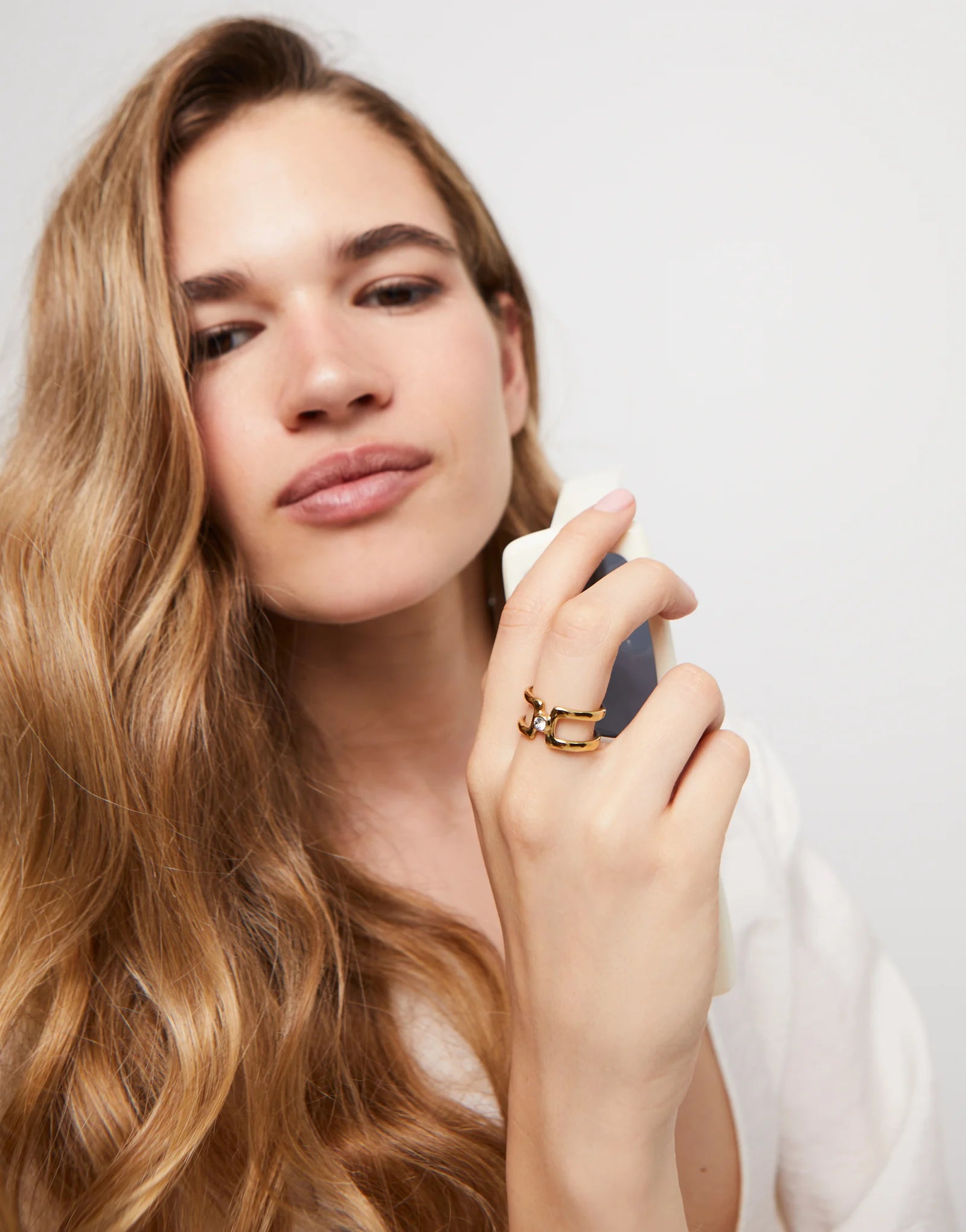 Indomable Topaz Double Ring