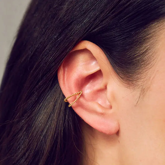 Double Dotted Ear Cuff