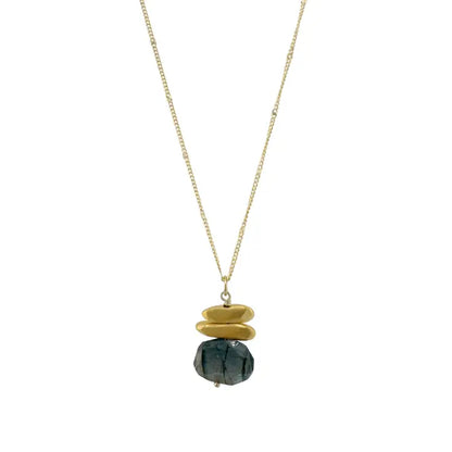 Double Nuggets Stone Necklace