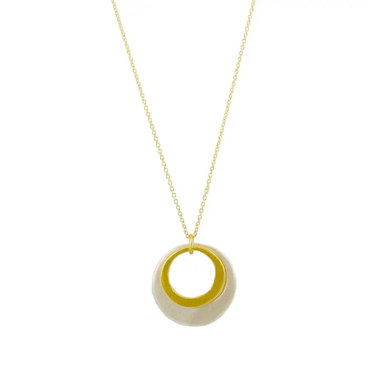 Double Small & Medium Circle Necklace
