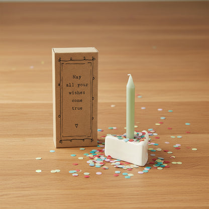 Slice of Cake with Candle, view 2