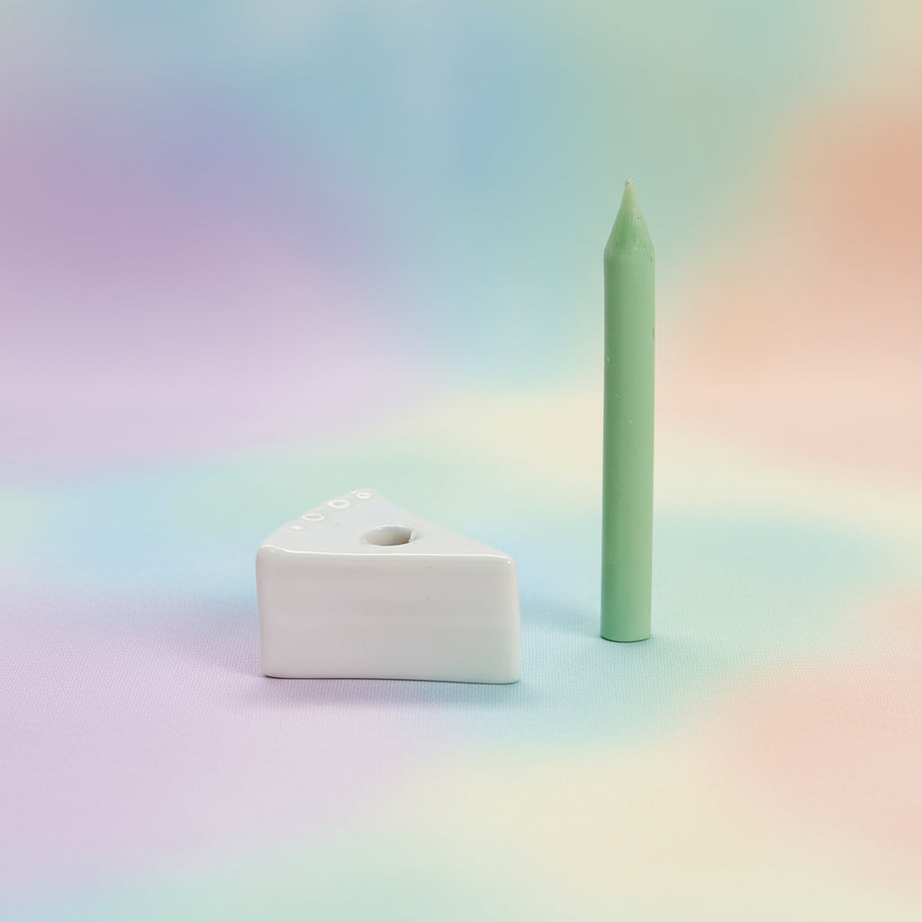 Slice of Cake with Candle