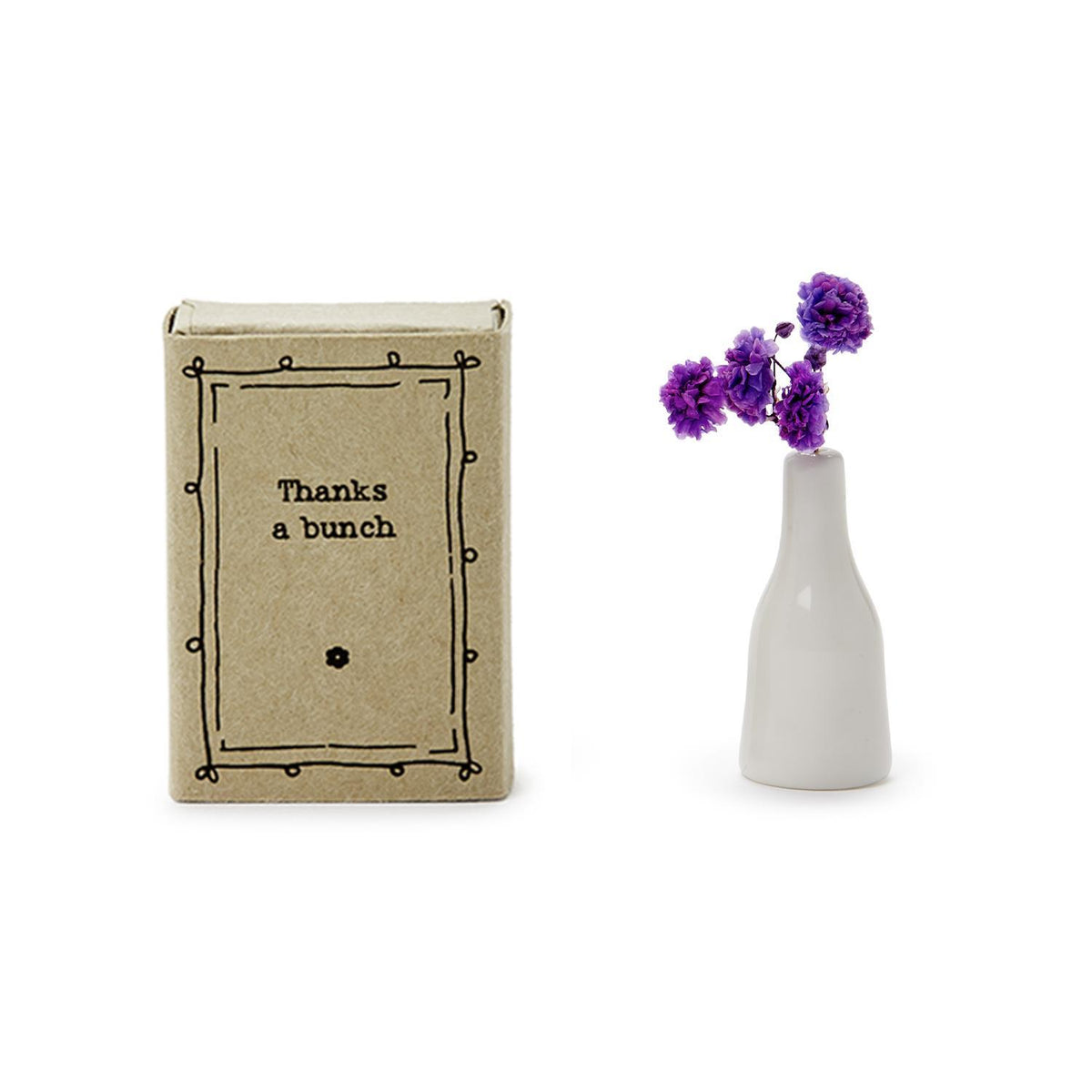 Matchbox Vase with Flowers, view 2