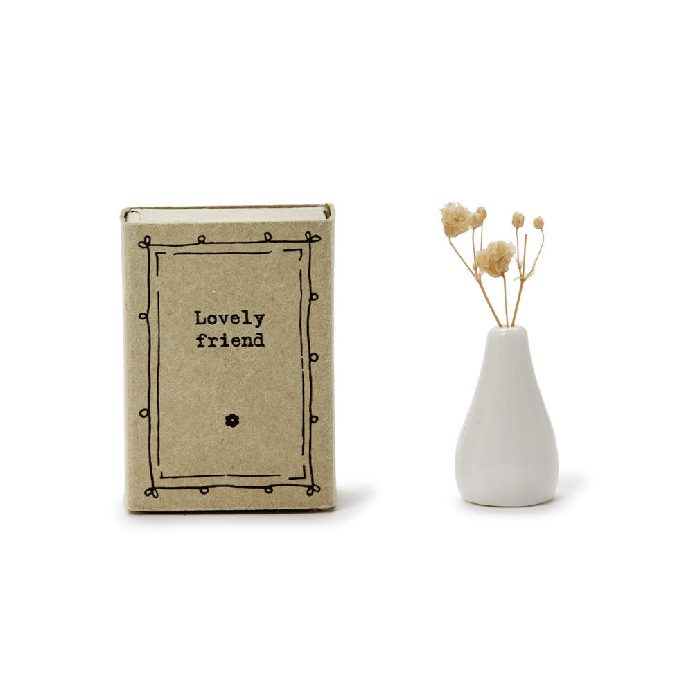 Matchbox Vase with Flowers