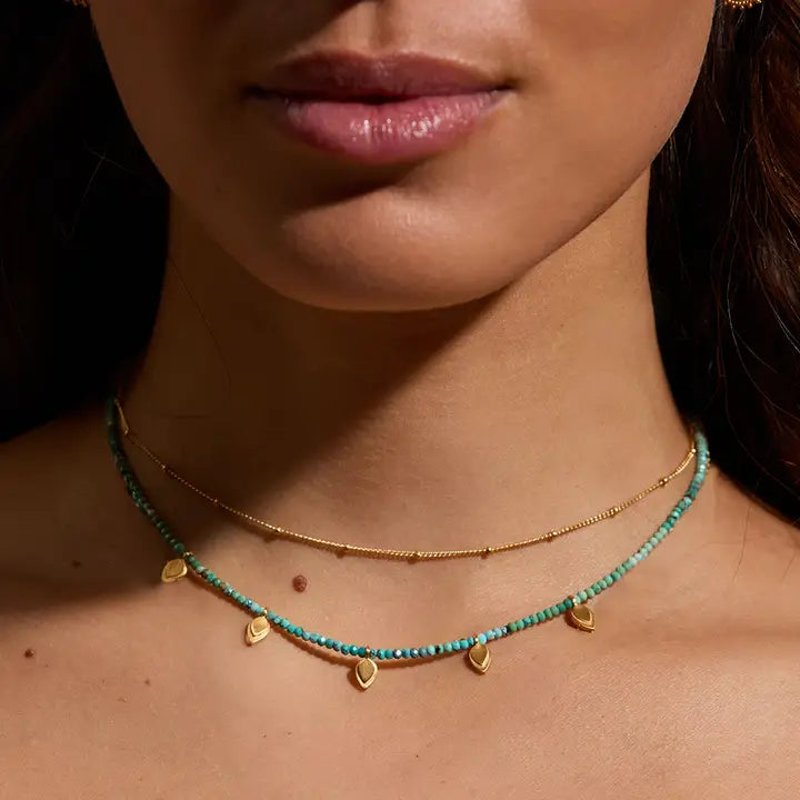 Emerging Hope Turquoise Petal Choker, view 3
