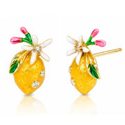 Enamel Lemon Drop Studs