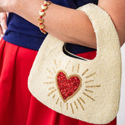Evelynn Heart Beaded Bag