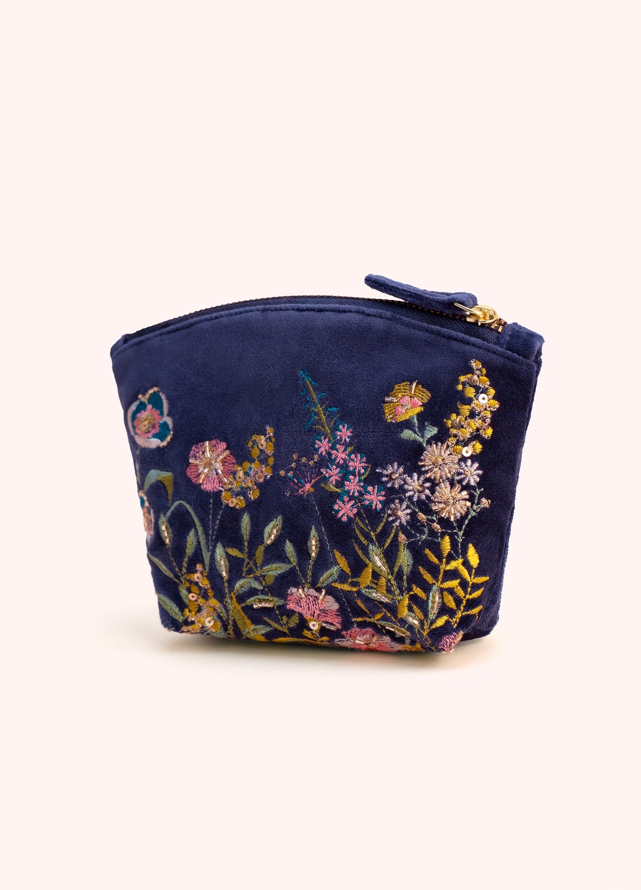 Velvet Zip Mini Pouch