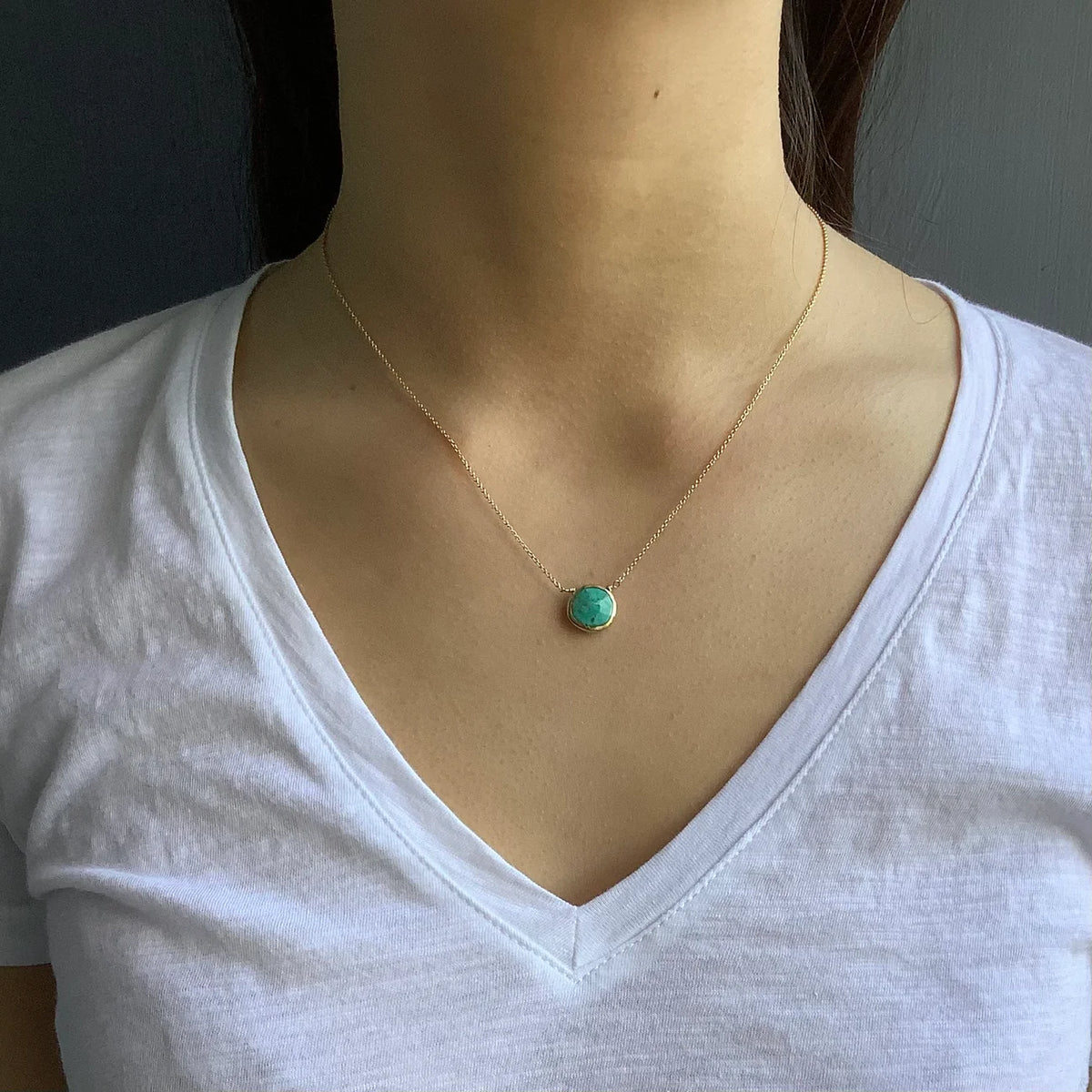 Faceted Drop Necklace, view 2