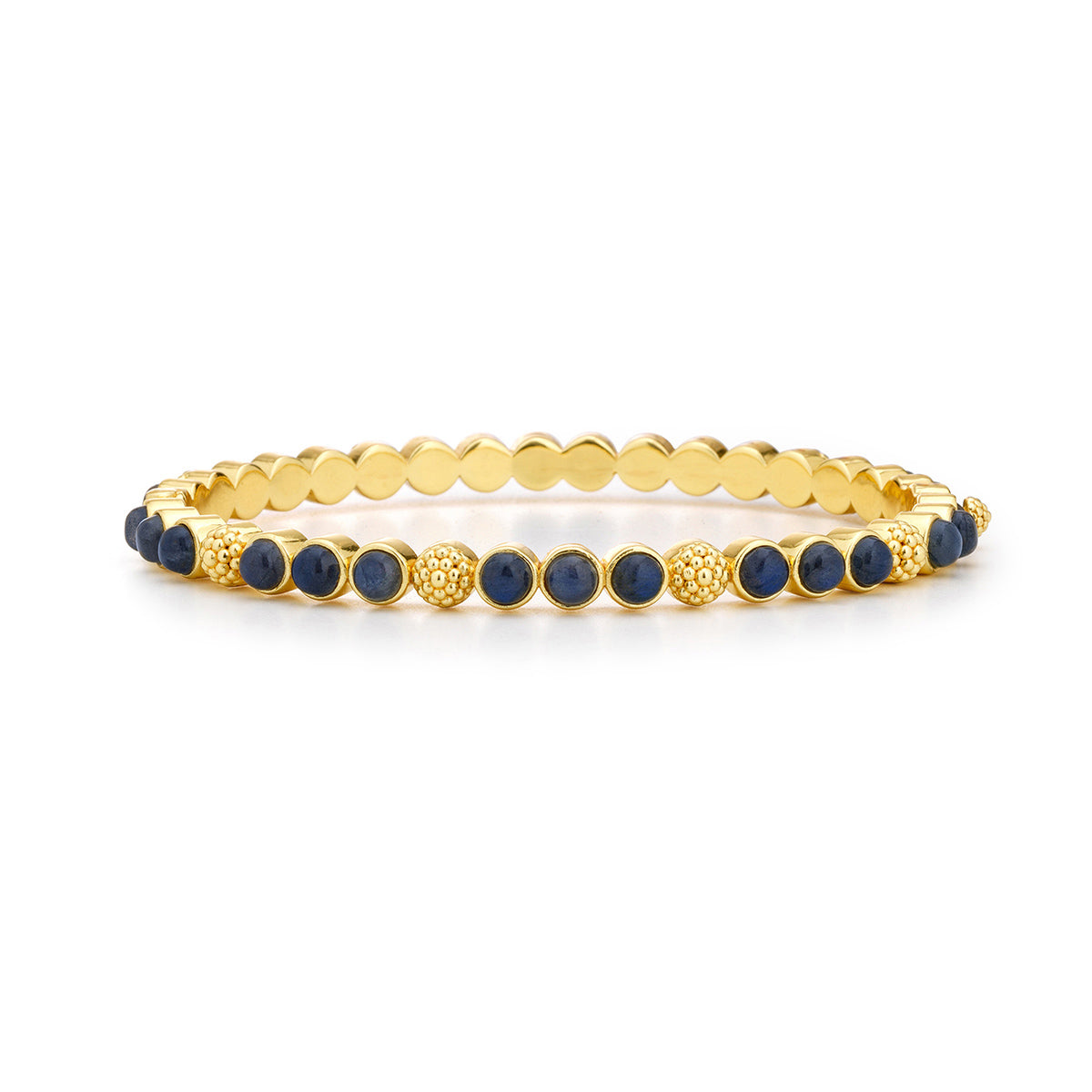 Berry Gem Petite Hinged Bangle - Blue Lab