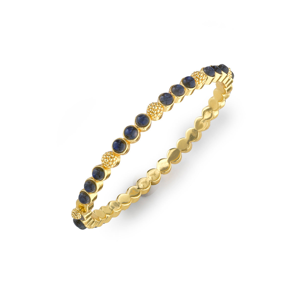 Berry Gem Petite Hinged Bangle - Blue Lab