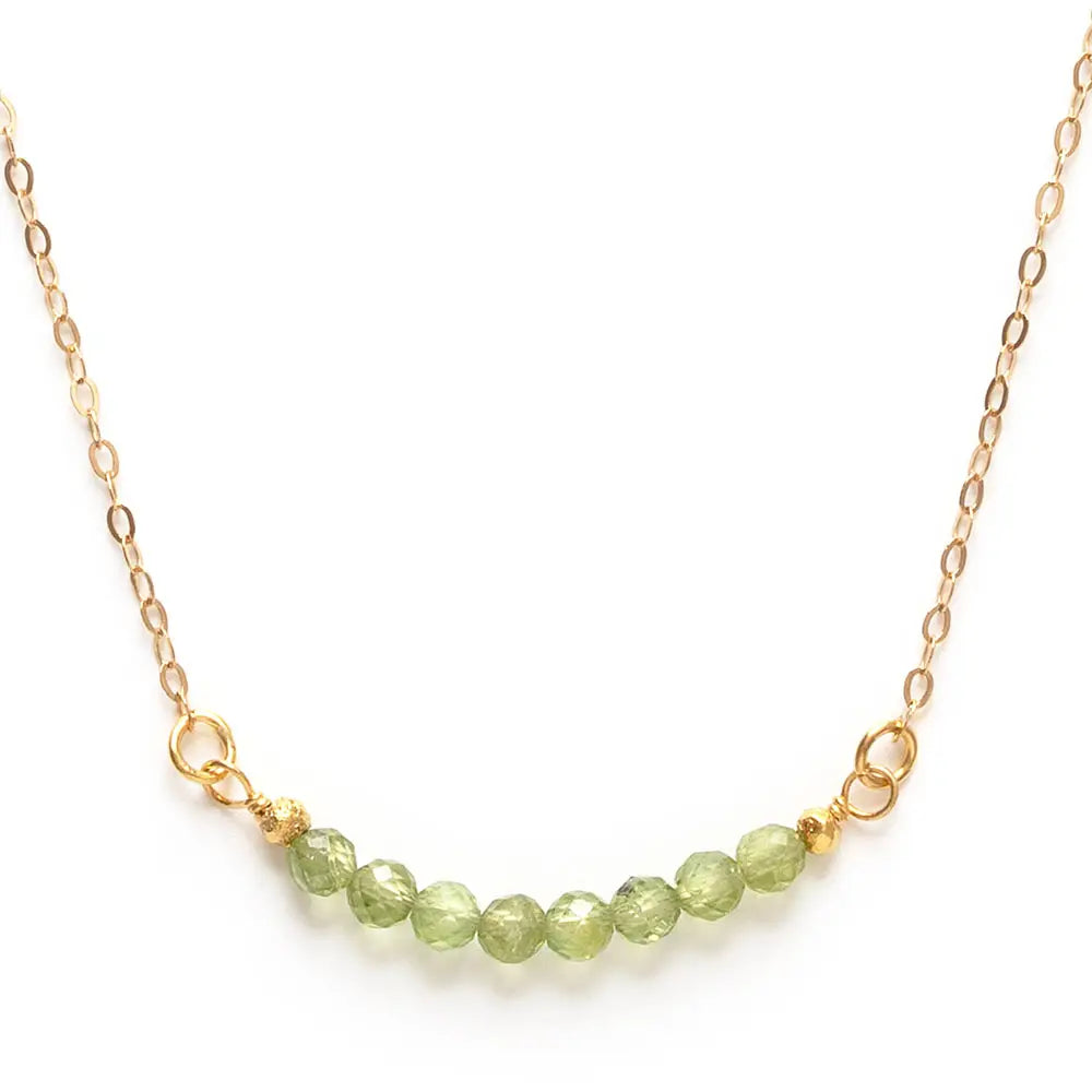 Faceted Gemstone Necklace