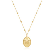 Gold Butterfly Locket Necklace