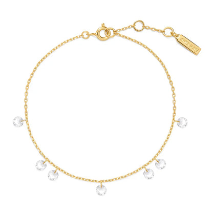 Gold Droplet Station Bracelet, view 3
