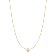 Gold Just You Solitaire Necklace