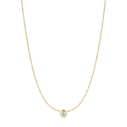 Gold Just You Solitaire Necklace