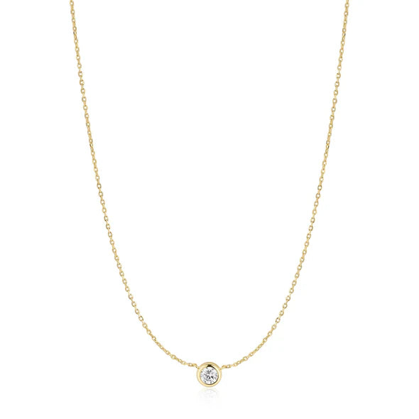 Gold Just You Solitaire Necklace