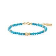 Gold Turquoise Beaded Bracelet