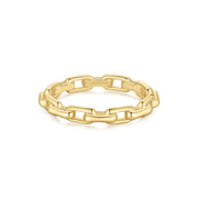 Gold Paper Clip Link Ring