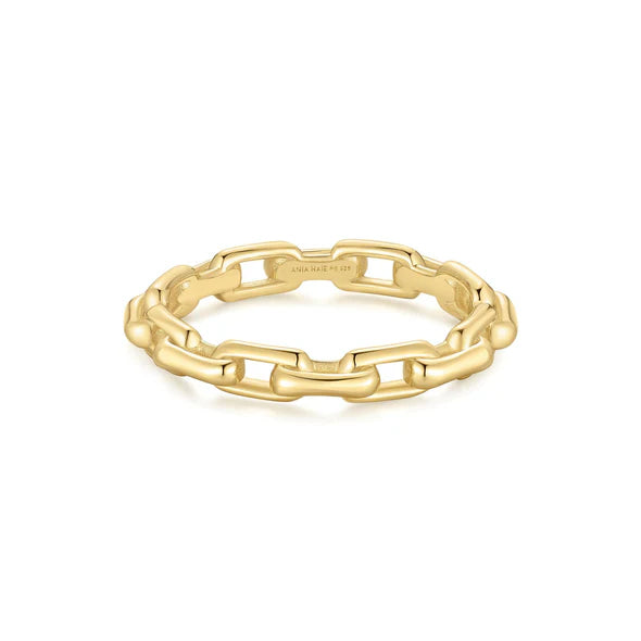 Gold Paper Clip Link Ring
