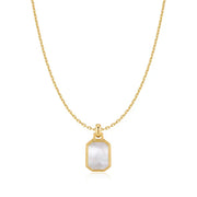Gold Square Mother-of-Pearl Necklace