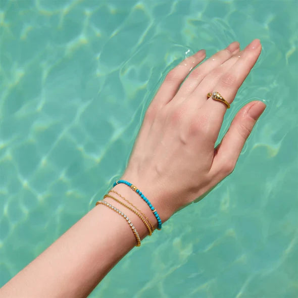 Gold Textured Chain Bracelet