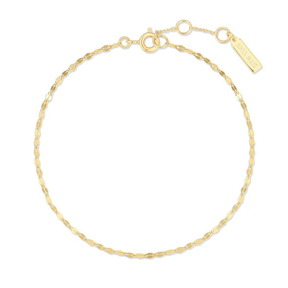 Gold Textured Chain Bracelet