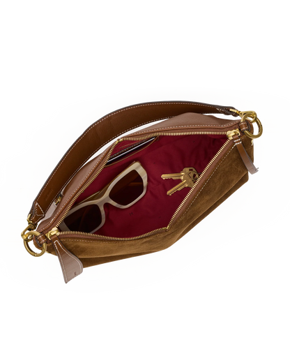 Grace Med Cinnamon Suede/Antique Gold, view 3