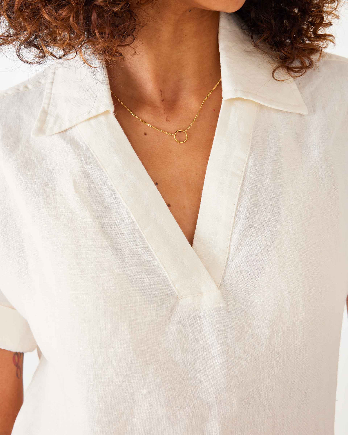 Hadley Boxy Linen Top, view 5