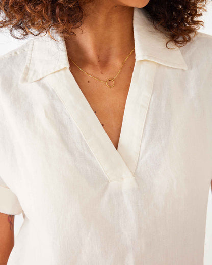Hadley Boxy Linen Top, view 5