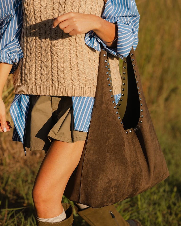 Hailey Suede Shoulder Bag