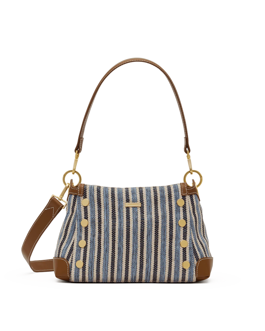 Bryant Med Cabana Blue/Brushed Gold, view 2, styled