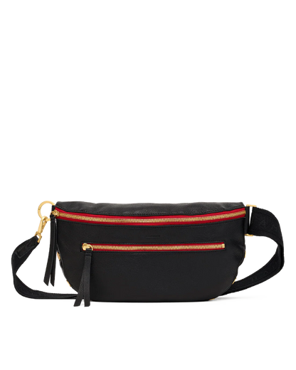 Charles Crossbody Lrg Black/Brushed Gold