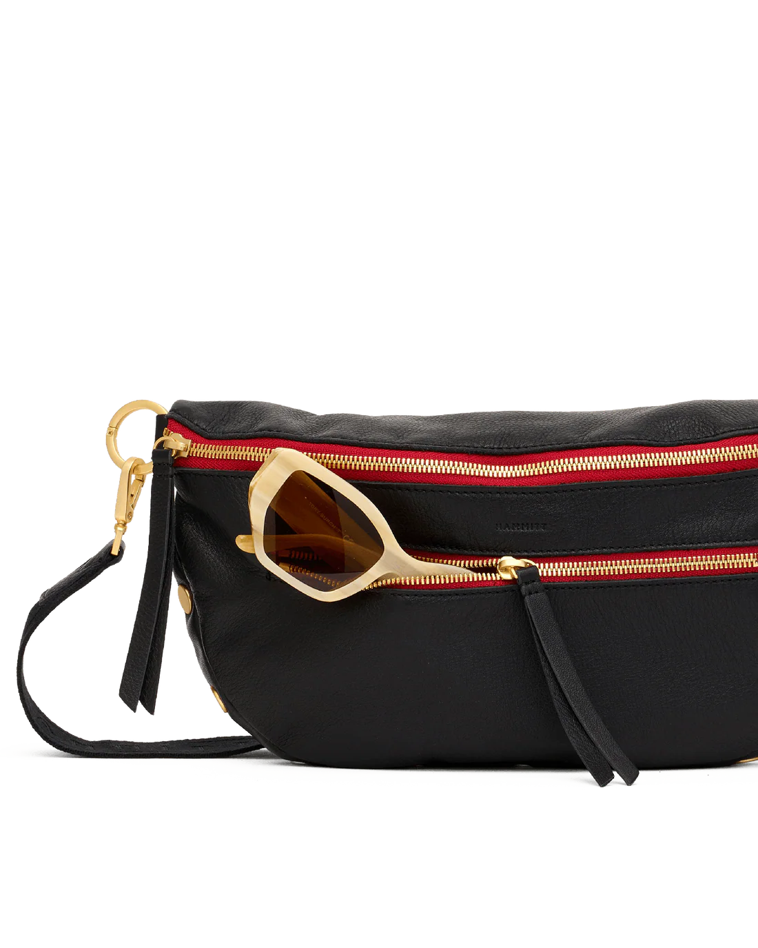 Charles Crossbody Lrg Black/Brushed Gold