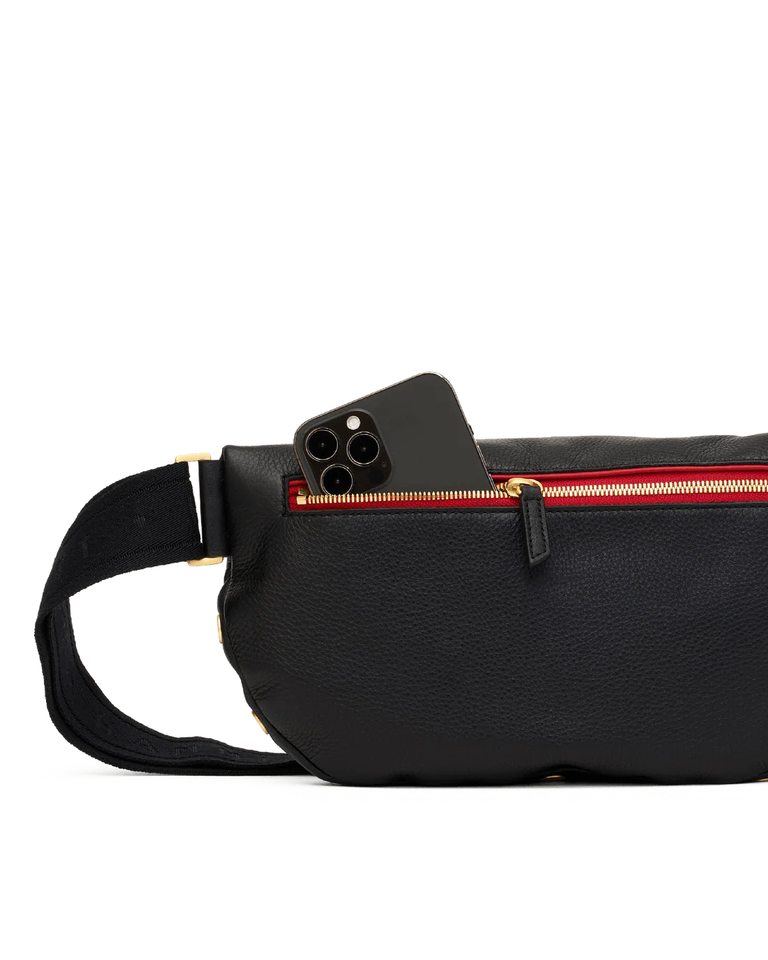 Charles Crossbody Lrg Black/Brushed Gold