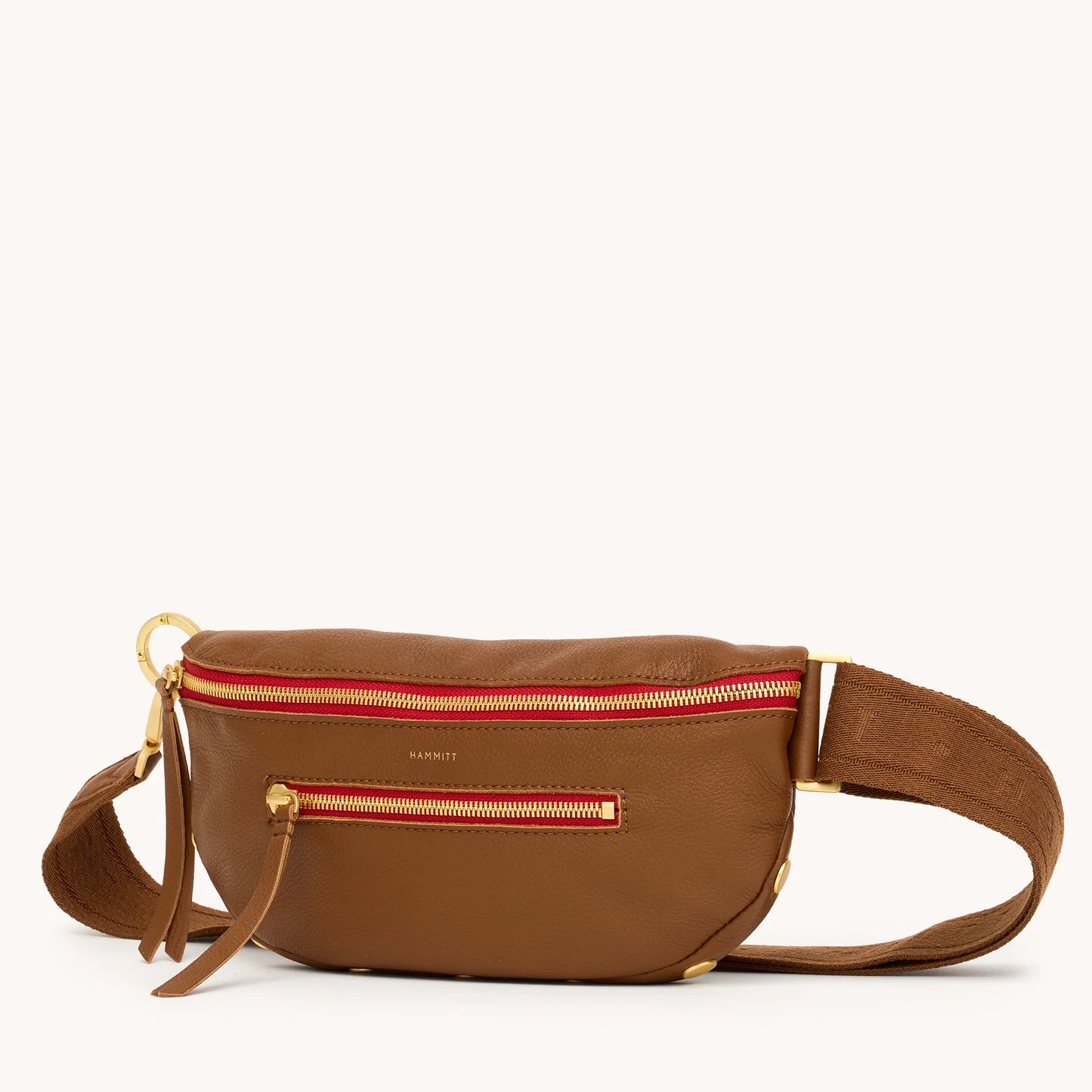 Charles Crossbody Med Mahogany Pebble/Brushed Gold
