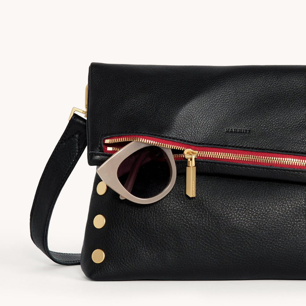 VIP Lrg Black/Brushed Gold Red Zip