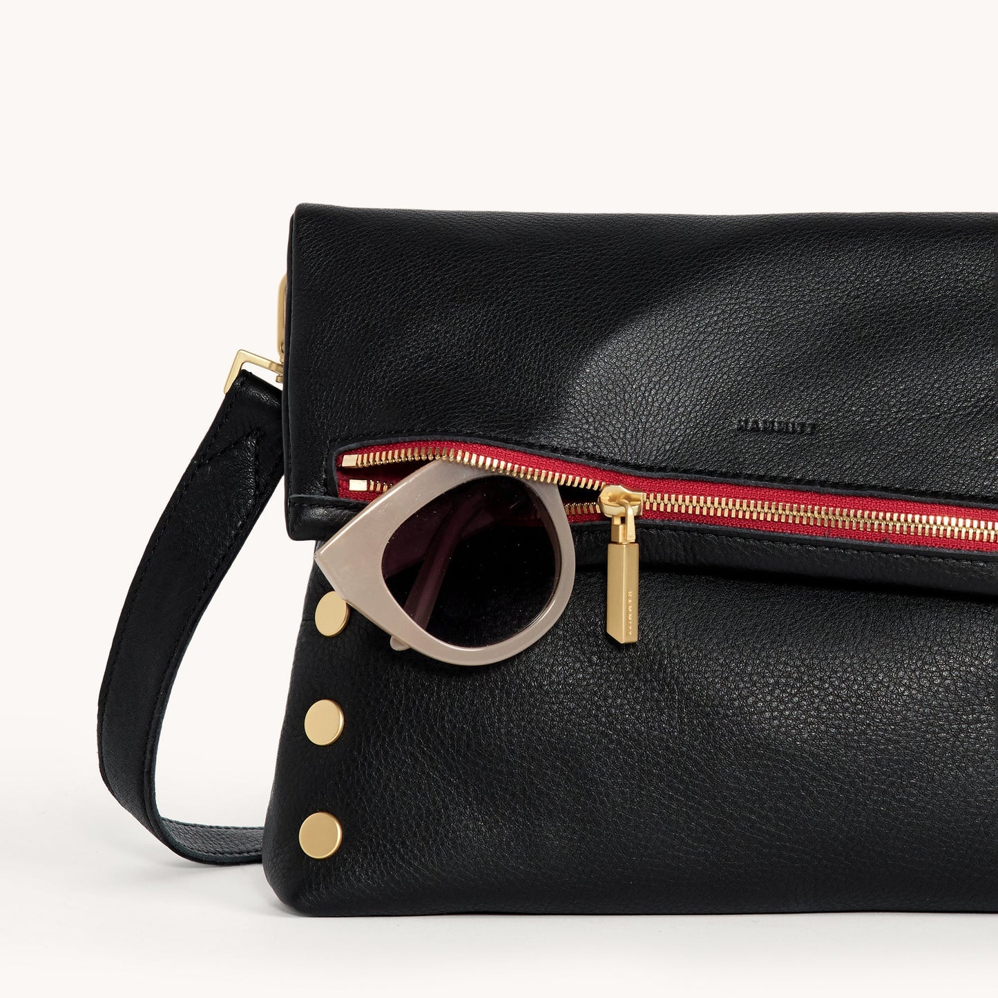 VIP Lrg Black/Brushed Gold Red Zip