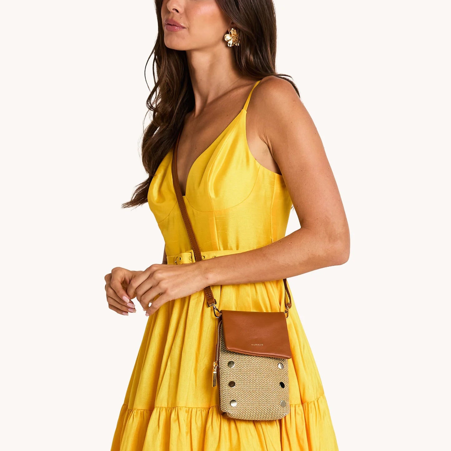 VIP Mobile Cocoa Raffia/Gold