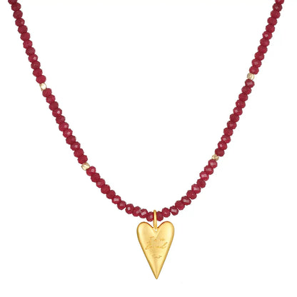 Healing Heart Red Onyx Necklace, view 3