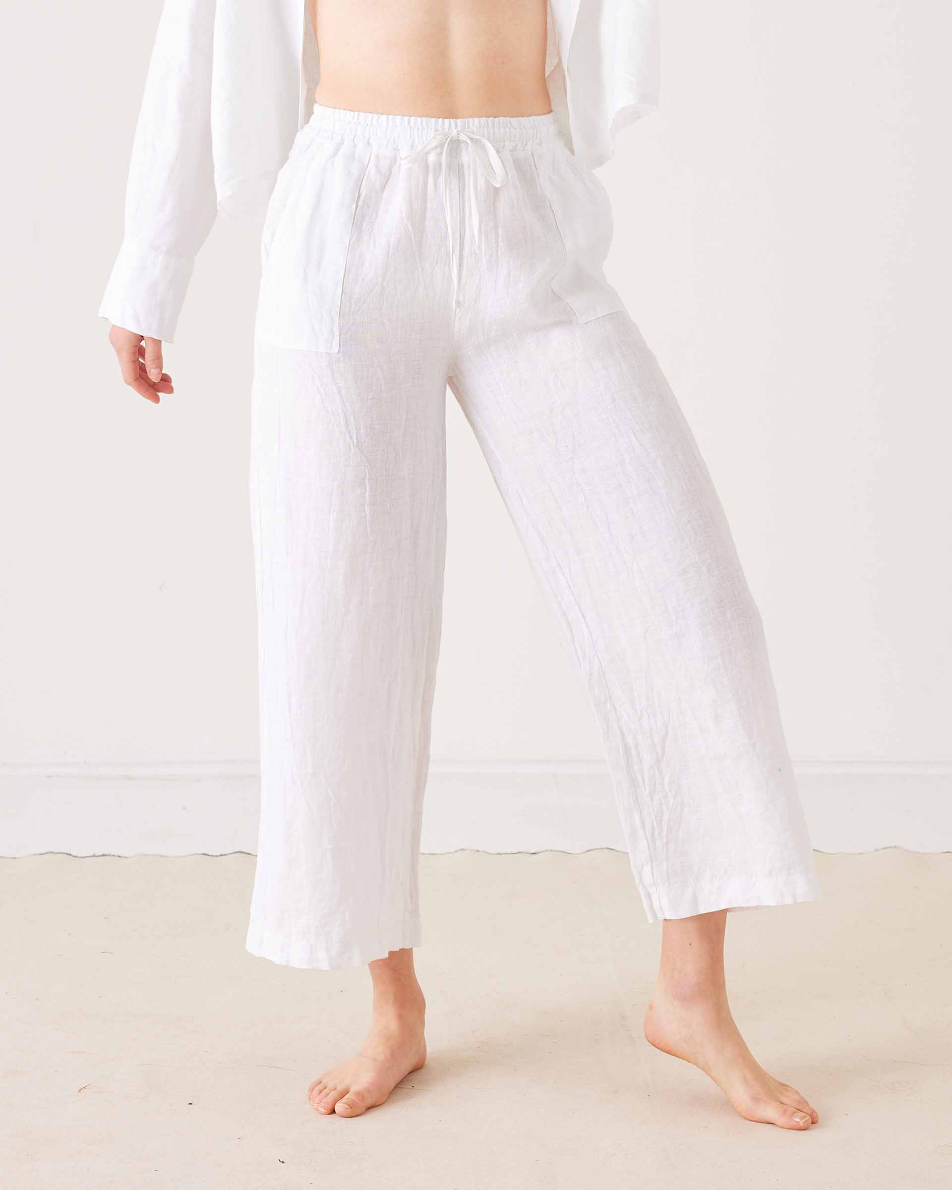 Hermosa Linen Drawstring Pant – The Riviera Towel Company