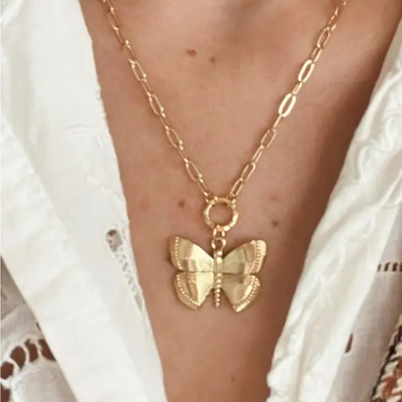 Honey Butterfly Necklace, view 2